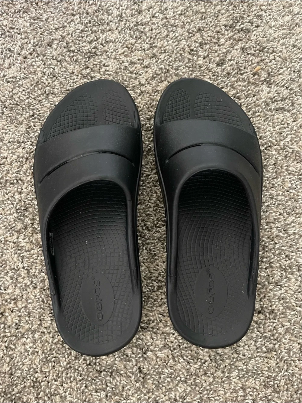 OOFOS OOahh Recovery Slides Sandals Black M6 W8